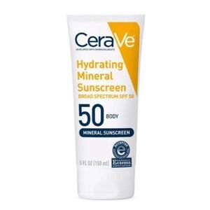 CeraVe Hydrating 100% Mineral Sunscreen for Body - SPF 50 - 5 fl oz